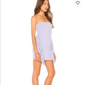 SUSANA MONACO LILAC STRAPLESS DRESS